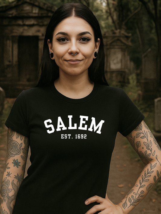 SALEM EST. 1692 SHIRT - BLACK